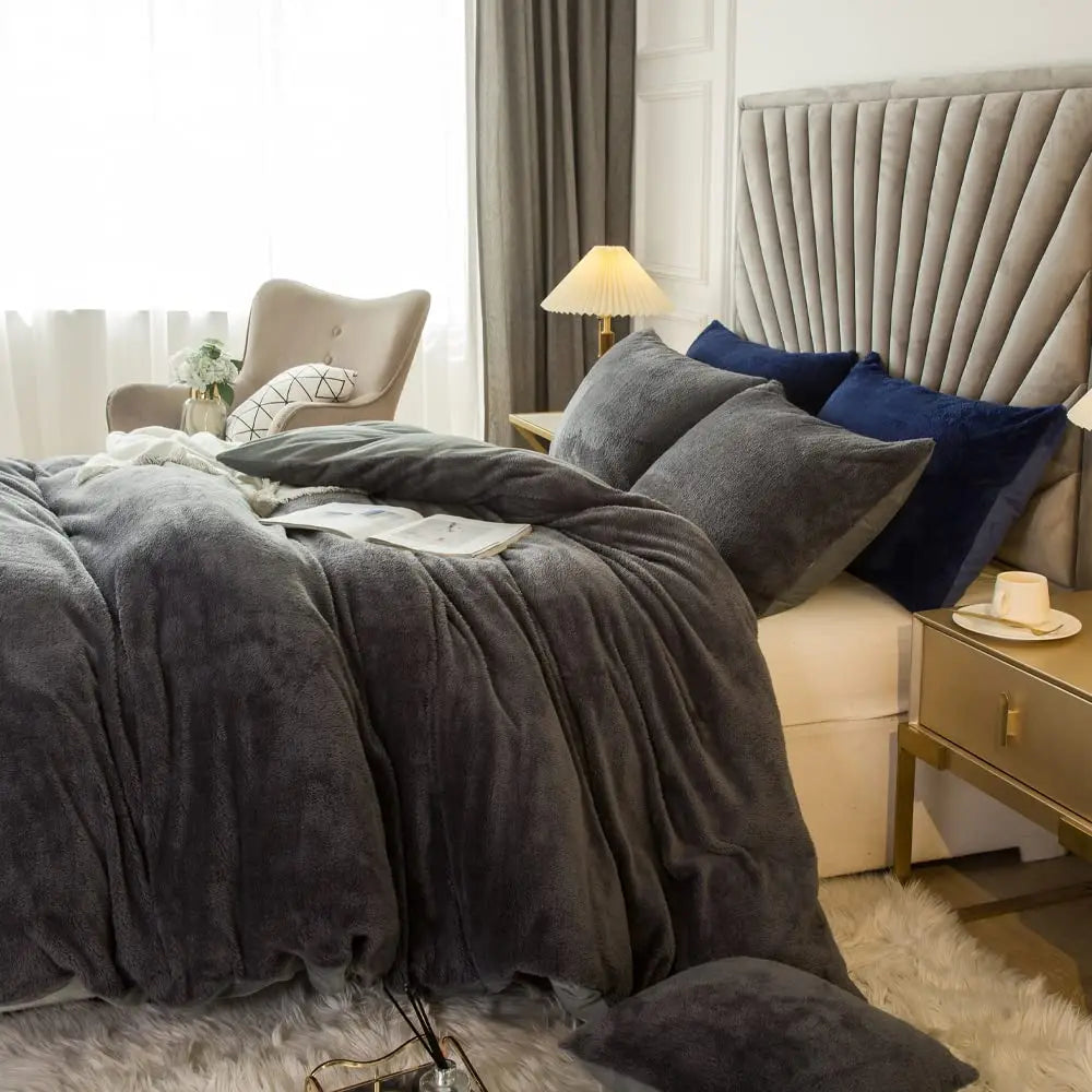 Luxury Velvet Duvet Cover Set – Ultra Soft Crystal Velvet Bedding
