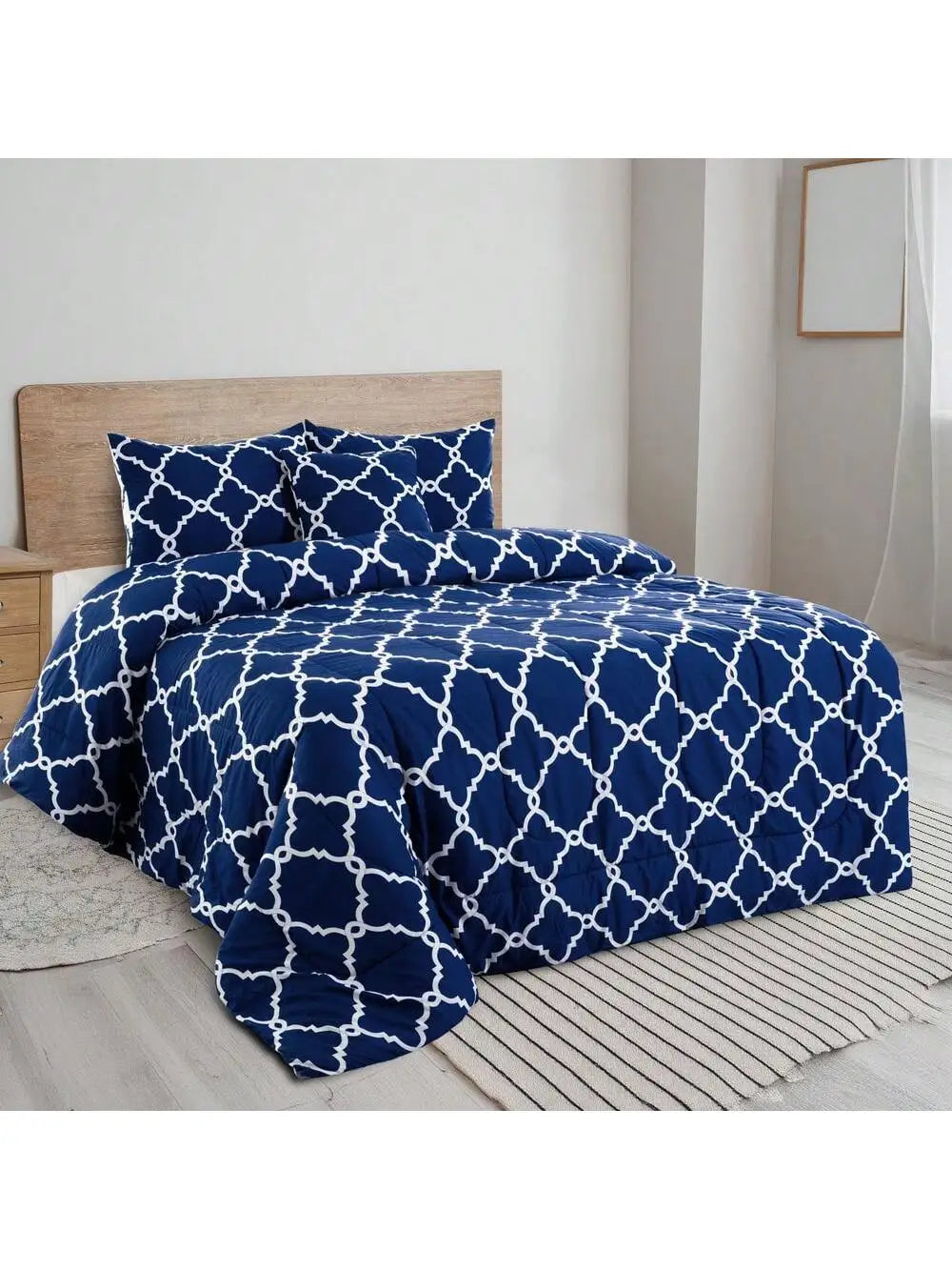 Comforter Set – 5-Piece Microfiber, Lightweight & Machine Washable