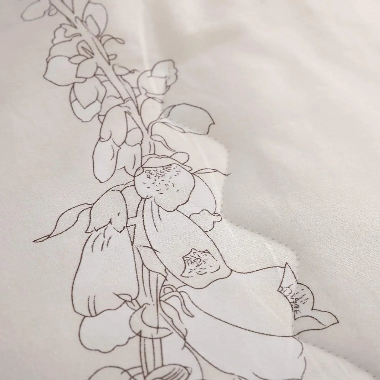 Floral Cotton Comforter Set – 600 Thread Count Down Alternative Bedding with Botanical Branch Design