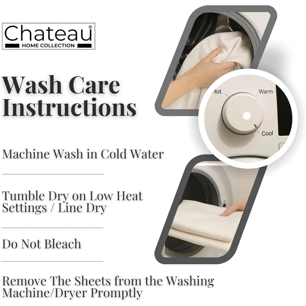 King Size 400 Thread Count Egyptian Cotton Sheet Set – Soft, Deep Pocket, Luxurious Comfort