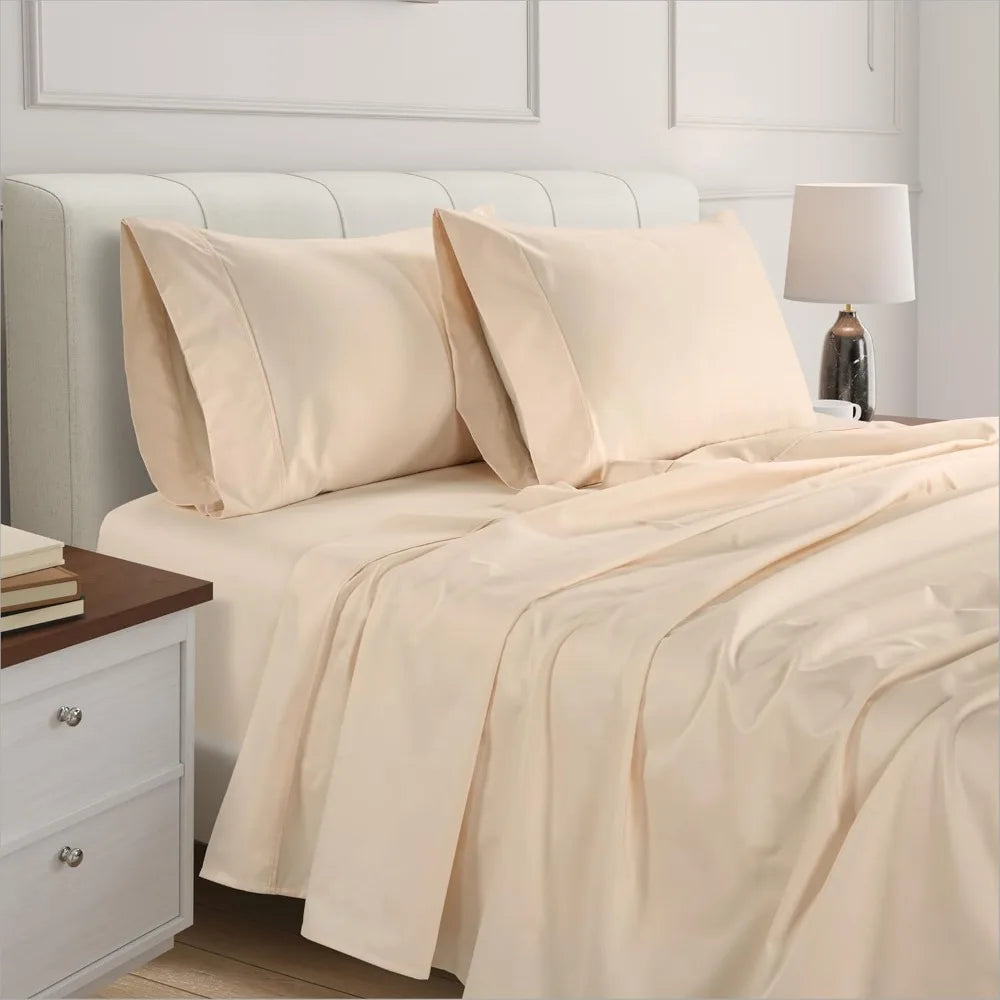 Egyptian Cotton Queen Sheet Set 4-Piece 800TC Soft Luxurious