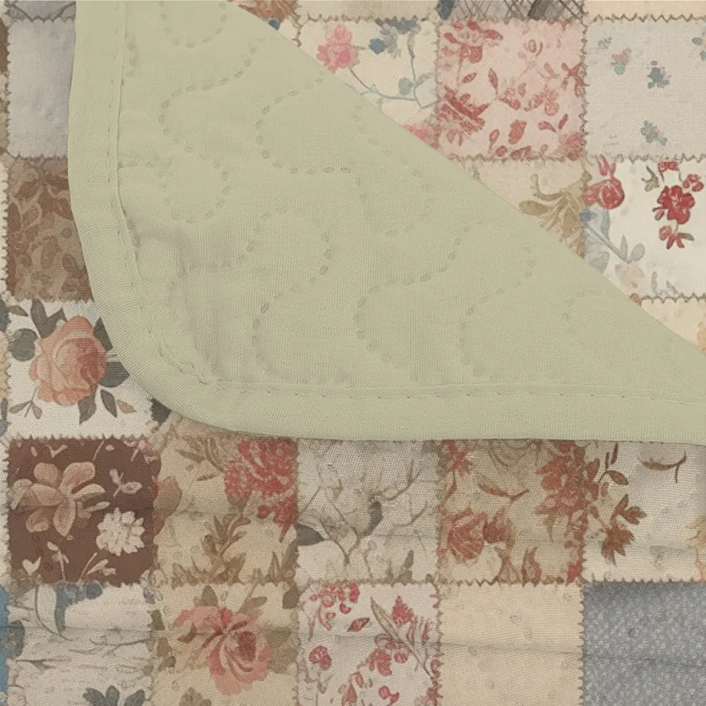 2/3-Piece Geometric Grid Printed Quilt Set – Cal King Size, Lightweight & Breathable