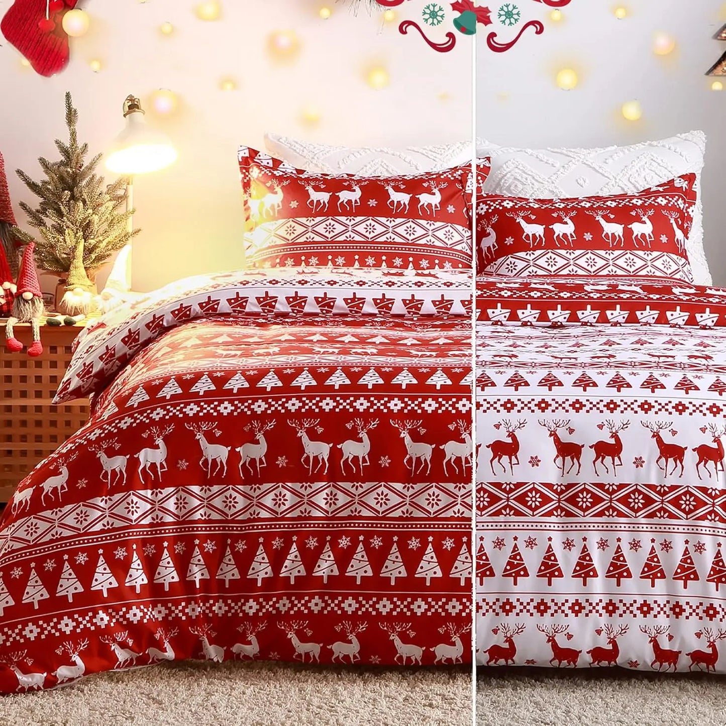 Christmas Duvet Cover Set β Reversible Holiday Bedding πβ€οΈ