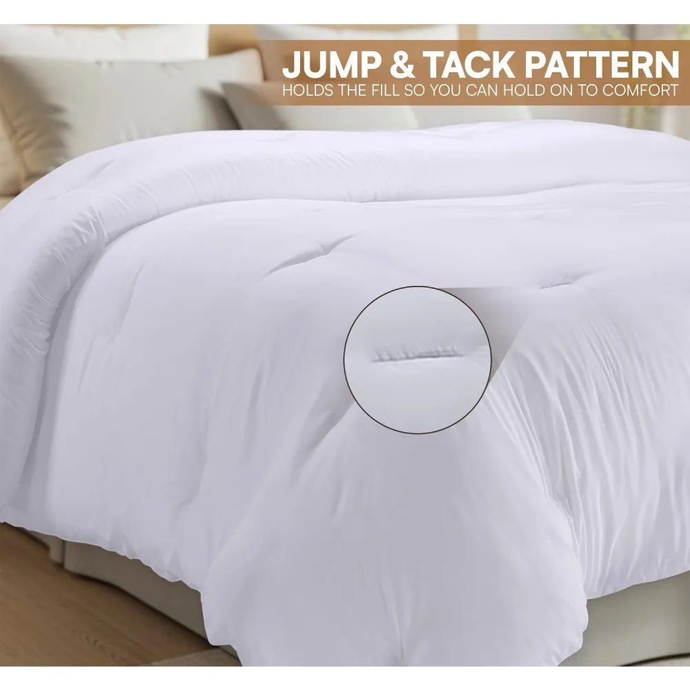 Queen Size All-Season Comforter – Soft Microfiber Down Alternative