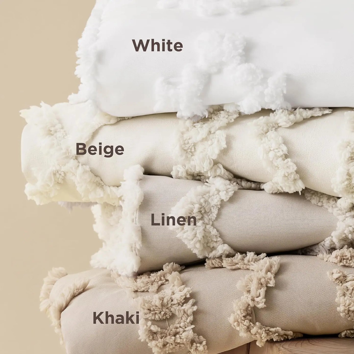 Boho Queen Duvet Cover Set – Soft Brushed Microfiber, Elegant Geometric Embroidery