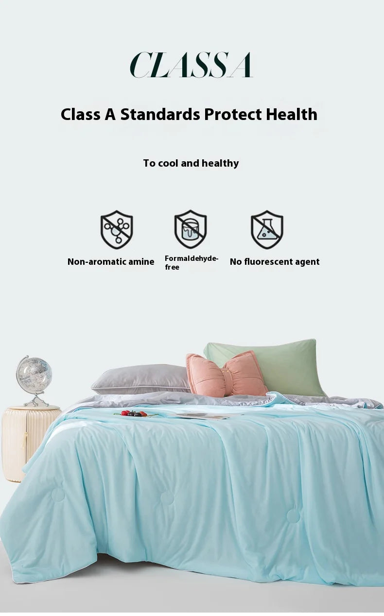 Lightweight Breathable Cooling Comforter – Double-Sided Summer Blanket