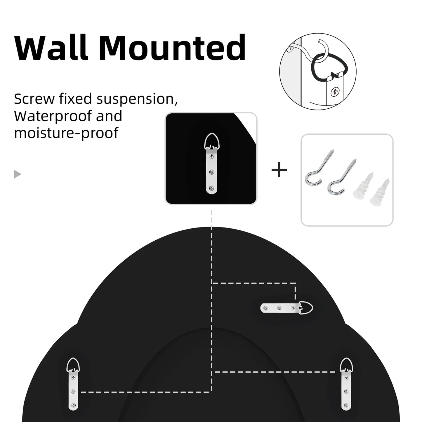 Crystal Diamond Wall Mirror 23.6"x31.5" β Cloud Shape Decorative Accent