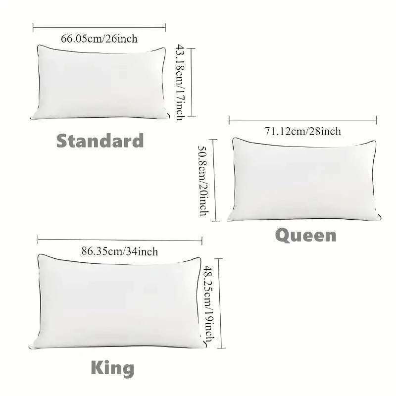 2-Pack Queen Bed Pillows – Soft & Supportive in Grey