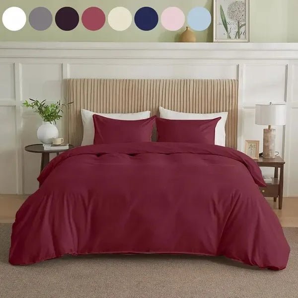 Serta Simply Clean Solid King Duvet Cover – Easy Care & Durable