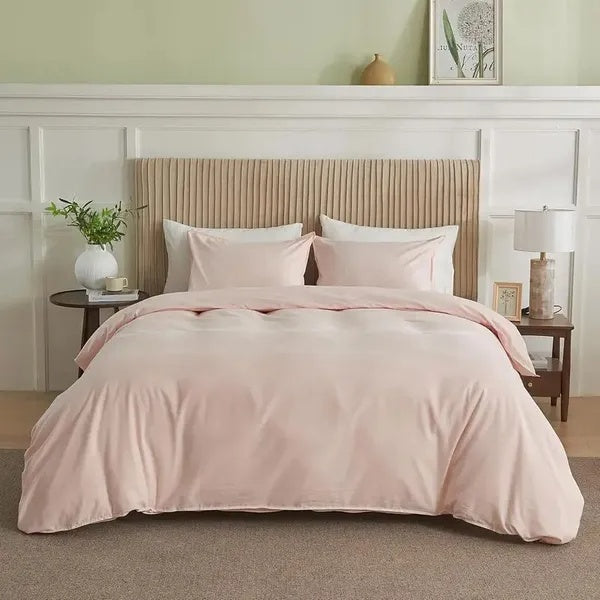 Serta Simply Clean Pleated Queen Duvet Cover – Easy Care & Durable