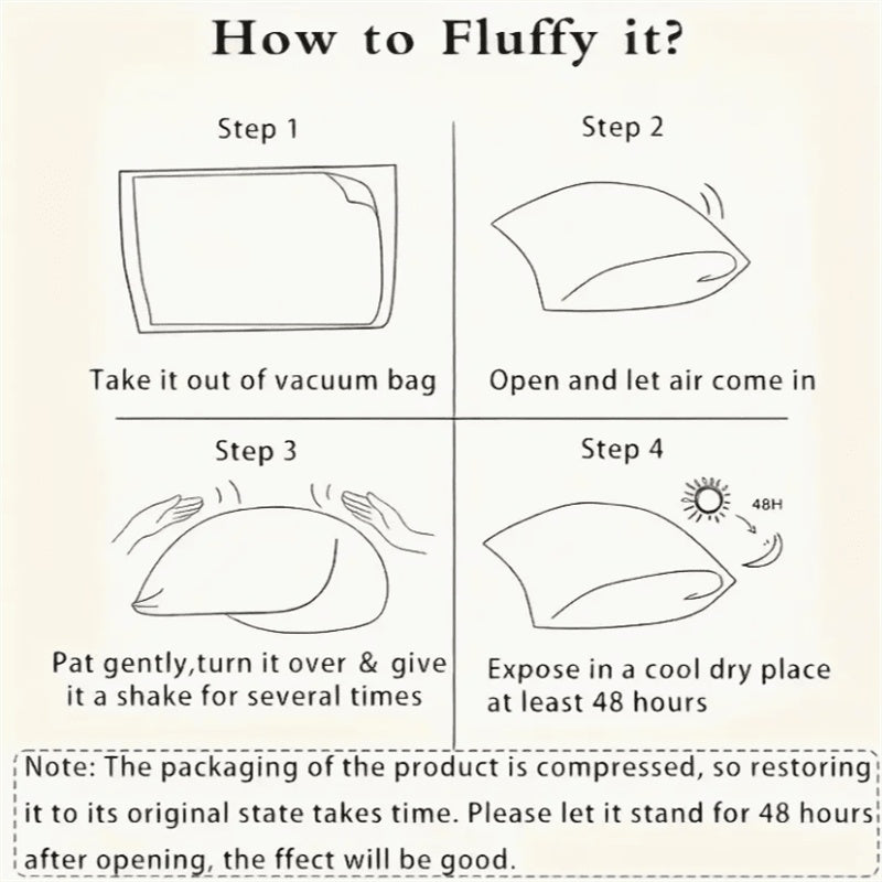 Cooling Breathable Tofu Pillow – Soft Supportive Sleep Cushion (1 Pack)