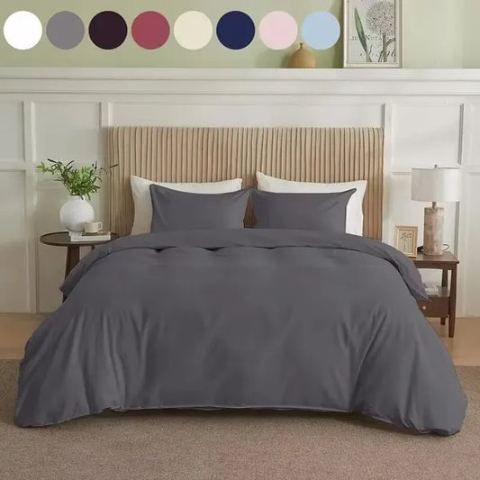 Serta Simply Clean Pleated Queen Duvet Cover – Easy Care & Durable