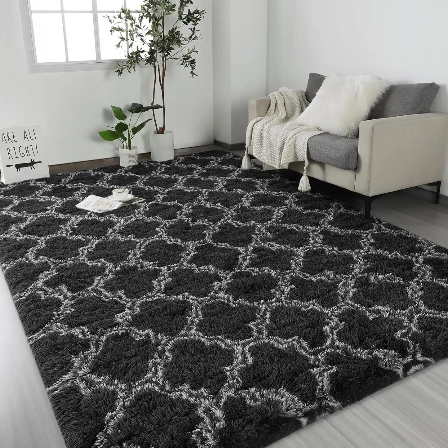 Large Shag Area Rug – Super Soft Plush Fluffy Carpet
