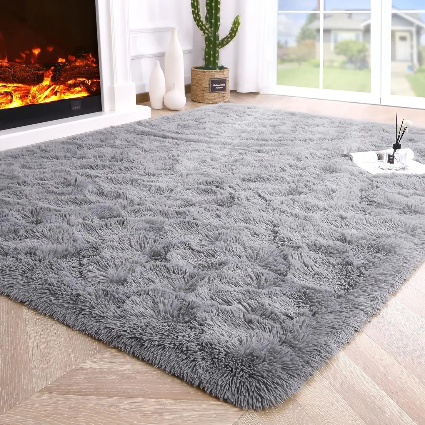 Fluffy Area Rug – Soft Non-Slip Carpet for Bedroom, Living Room & Kids’ Rooms