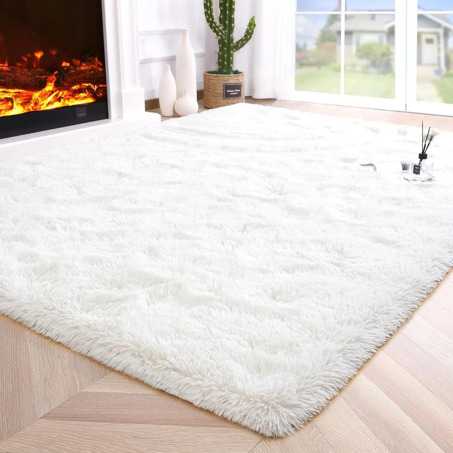 Fluffy Area Rug – Soft Non-Slip Carpet for Bedroom, Living Room & Kids’ Rooms