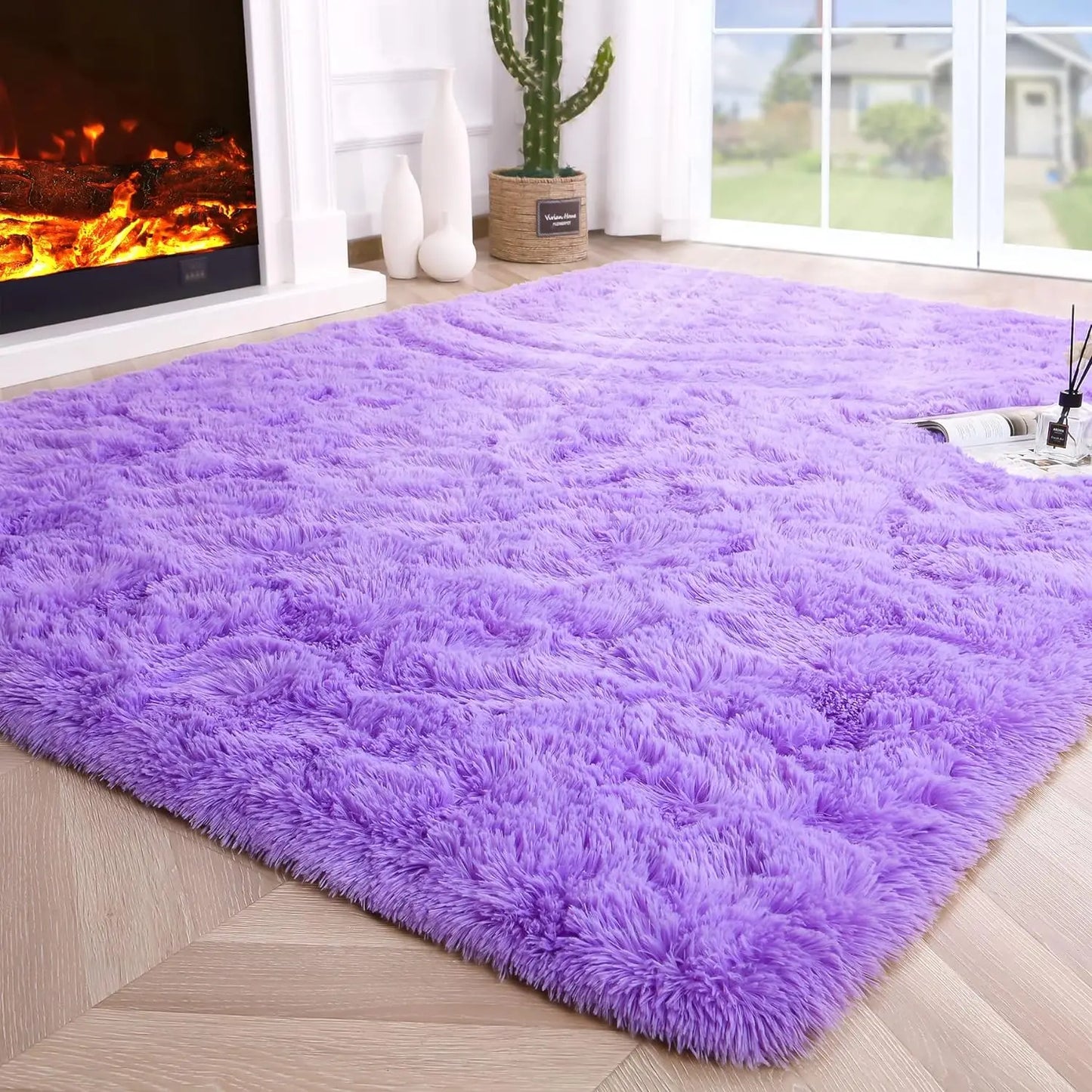 Fluffy Area Rug – Soft Non-Slip Carpet for Bedroom, Living Room & Kids’ Rooms