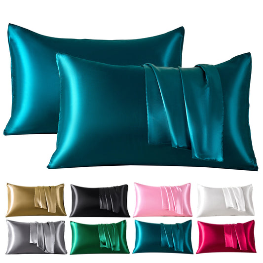 2-Piece Satin Pillowcase Set – Smooth, Soft, Hair & Skin Friendly, 100% Polyester