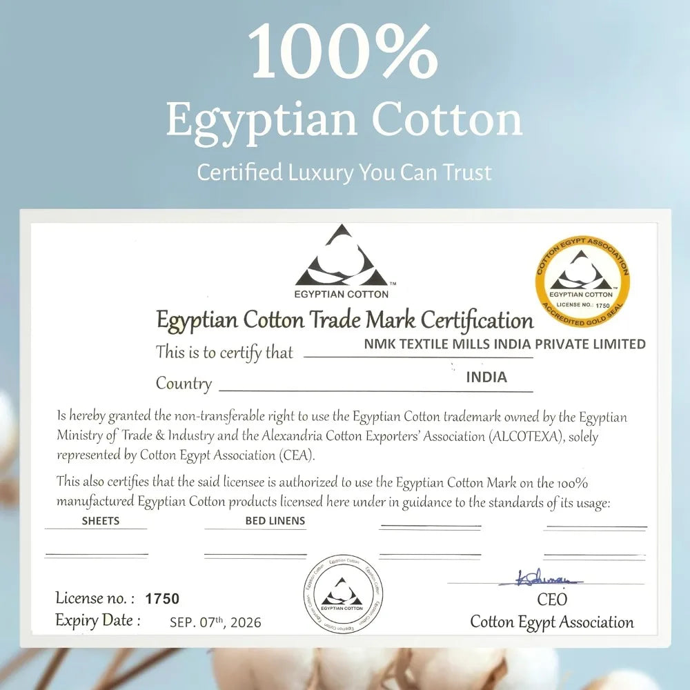 Queen Egyptian Cotton Sateen Sheet Set – Deep Pocket Bedding
