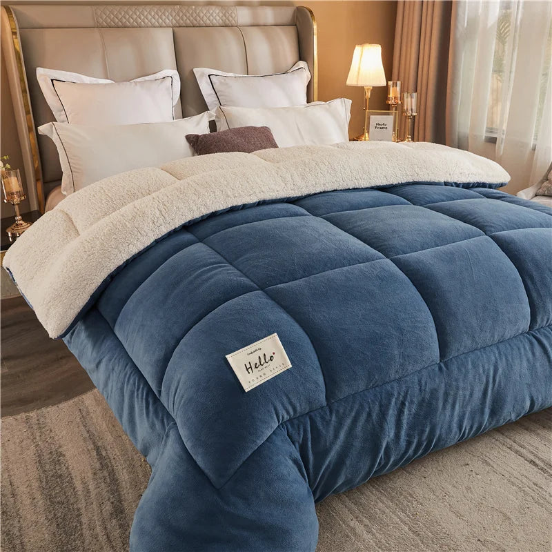 Warm Premium Flannel Fleece Comforter – Soft & Cozy for Fall and Winter