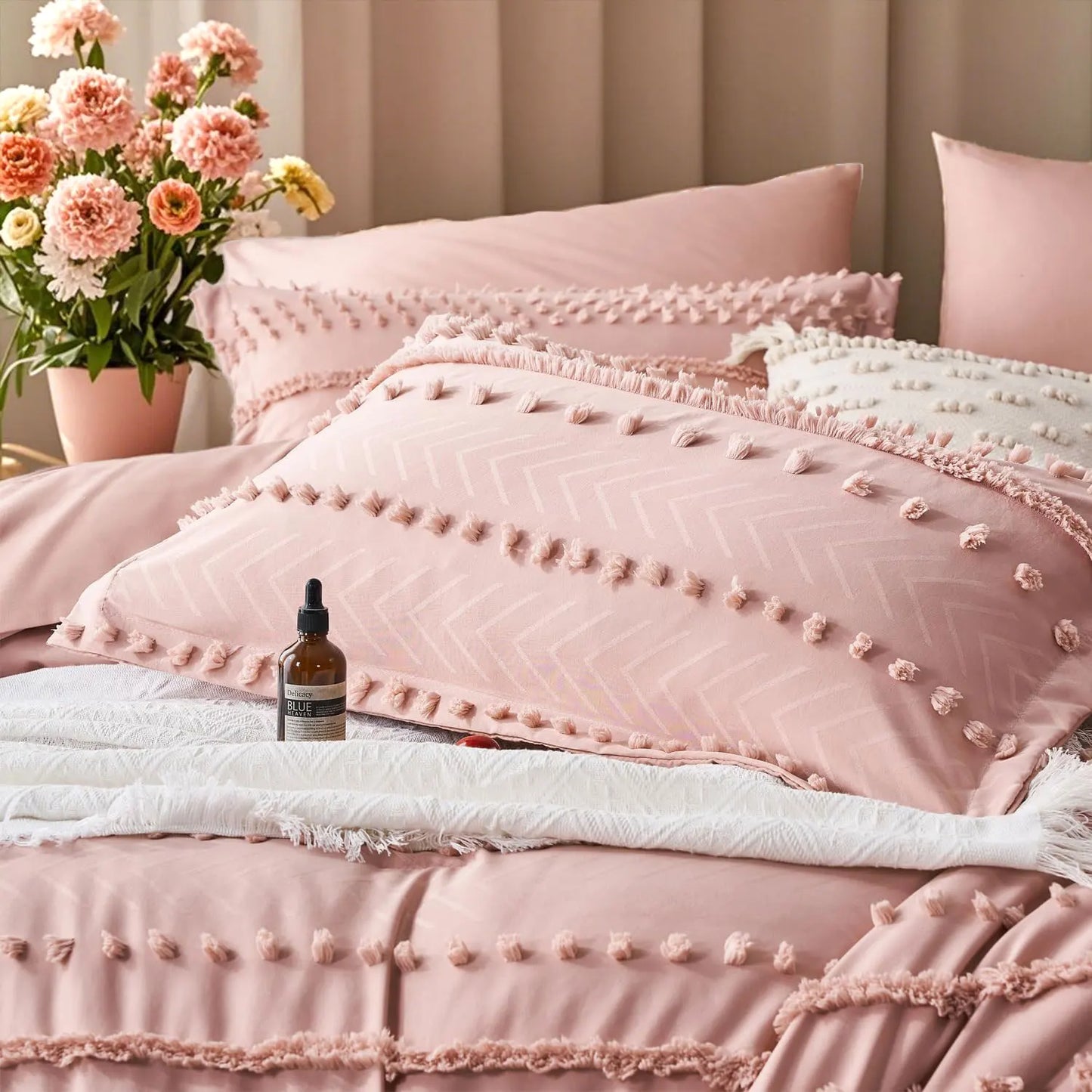7-Piece Tufted Comforter Set – Soft & Cozy Queen Bedding 🛏️✨