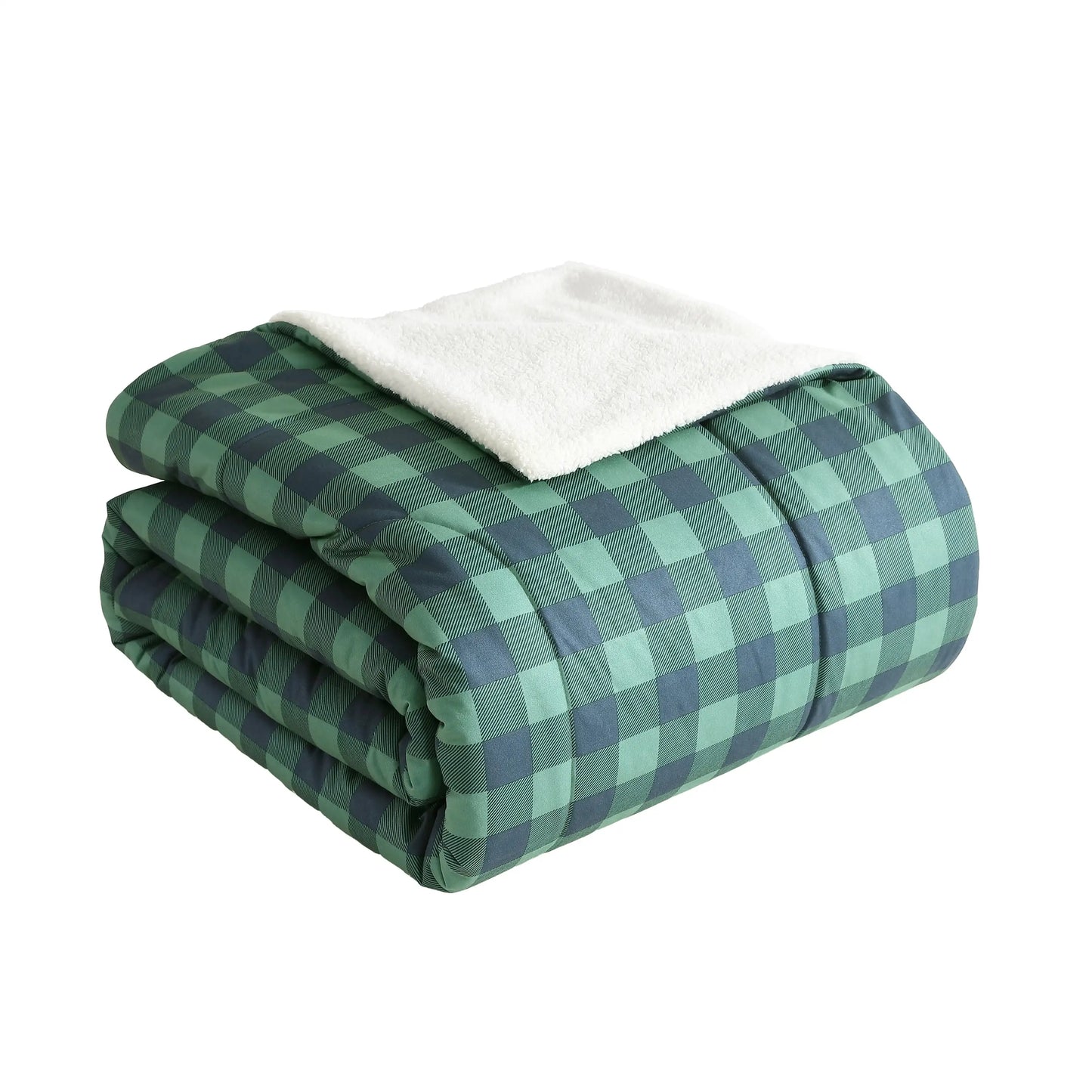 3-Piece Checkered Comforter Set – Soft Bedding