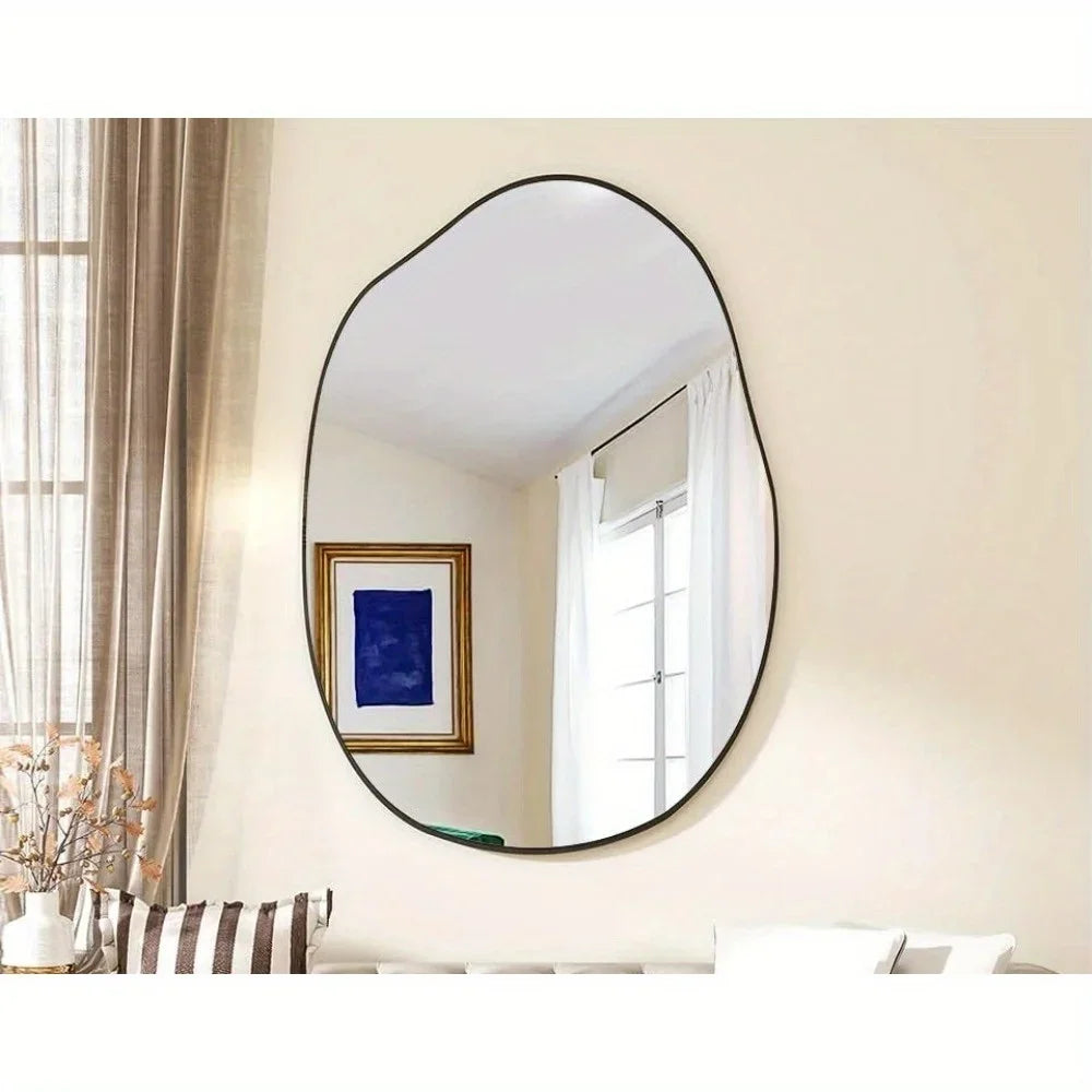 38" x 26.5" Irregular Wall-Mounted Mirror – Artistic Home Decor