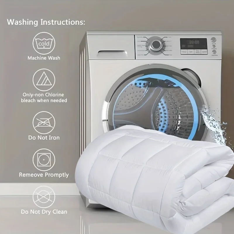 Quilted Mattress Pad – Breathable Plush Bed Protector (White)