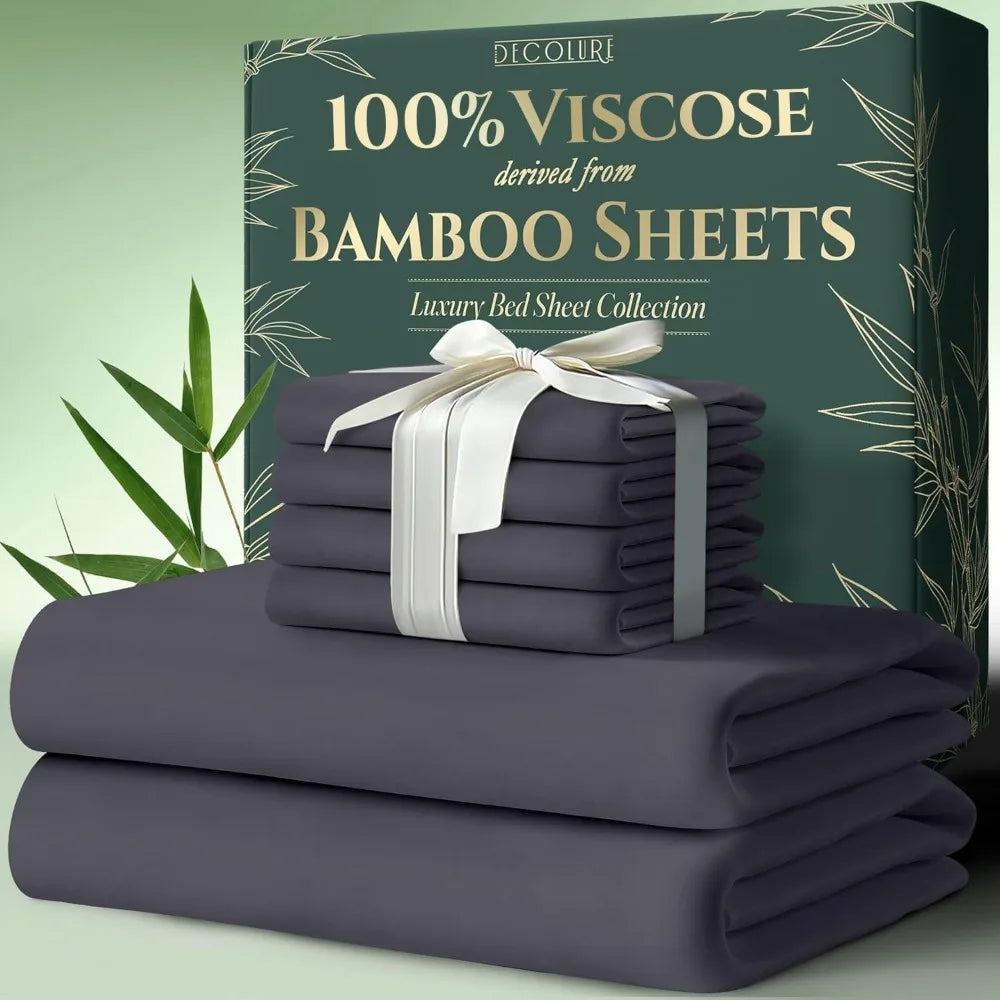 Luxury Bamboo Viscose Sheet Set – King Size, Cooling & Soft