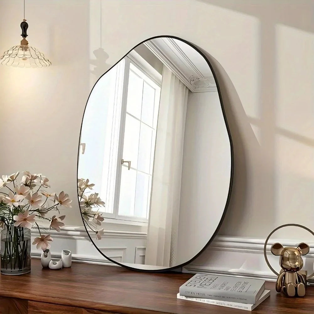 38" x 26.5" Irregular Wall-Mounted Mirror – Artistic Home Decor