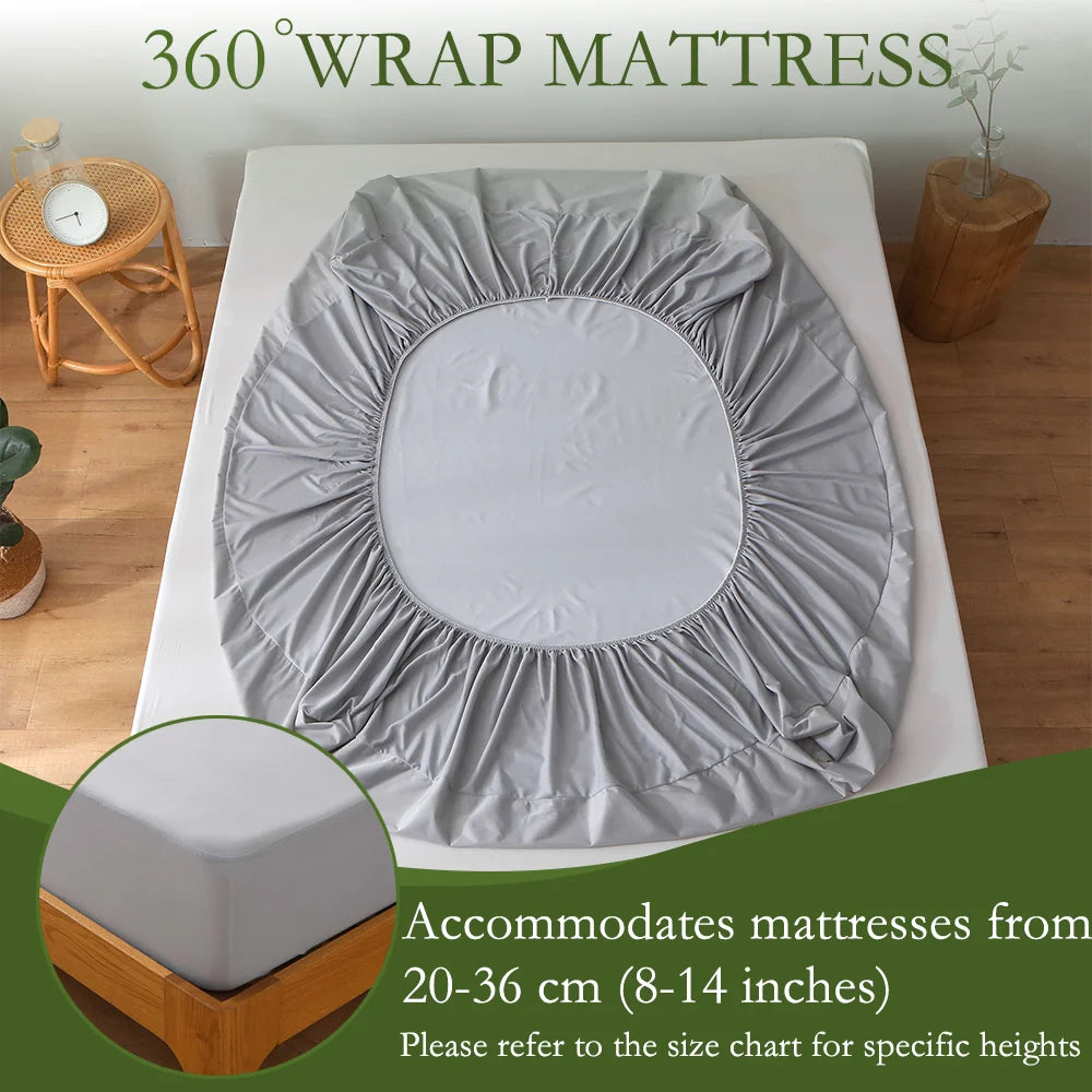 Waterproof Mattress Protector – Soft, Breathable & Silent Fitted Sheet Design (No Pillowcase)