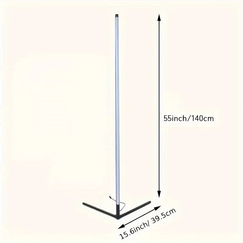 60-Inch RGB LED Corner Floor Lamp – Color-Changing Mood Light for Living Room & Bedroom