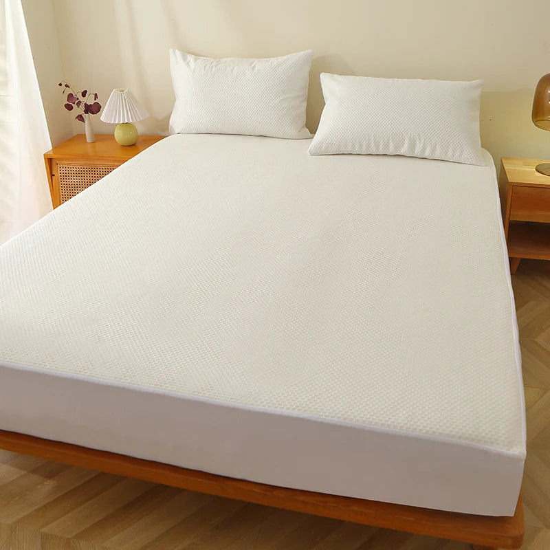 3-Piece Bamboo Fiber Waterproof Bed Sheet Set – Mattress Protector