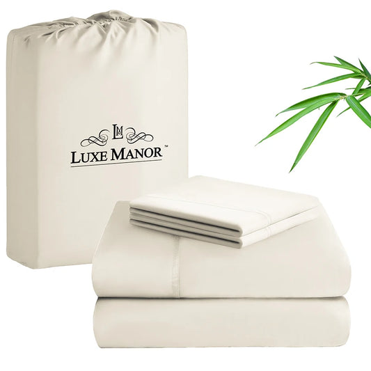 Luxury Bamboo Sheet Set – 100% Viscose, Silky Soft & Cooling, Deep Pockets