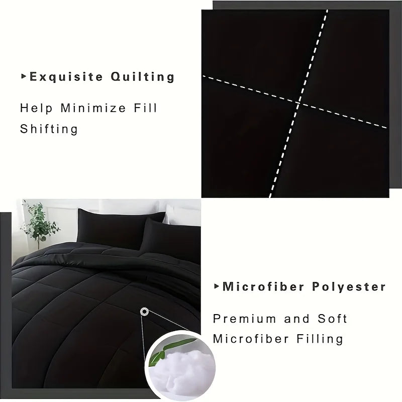 Full-Size Bed Comforter Set – Soft, Breathable All-Season Bedding (2 or 3 Pieces)
