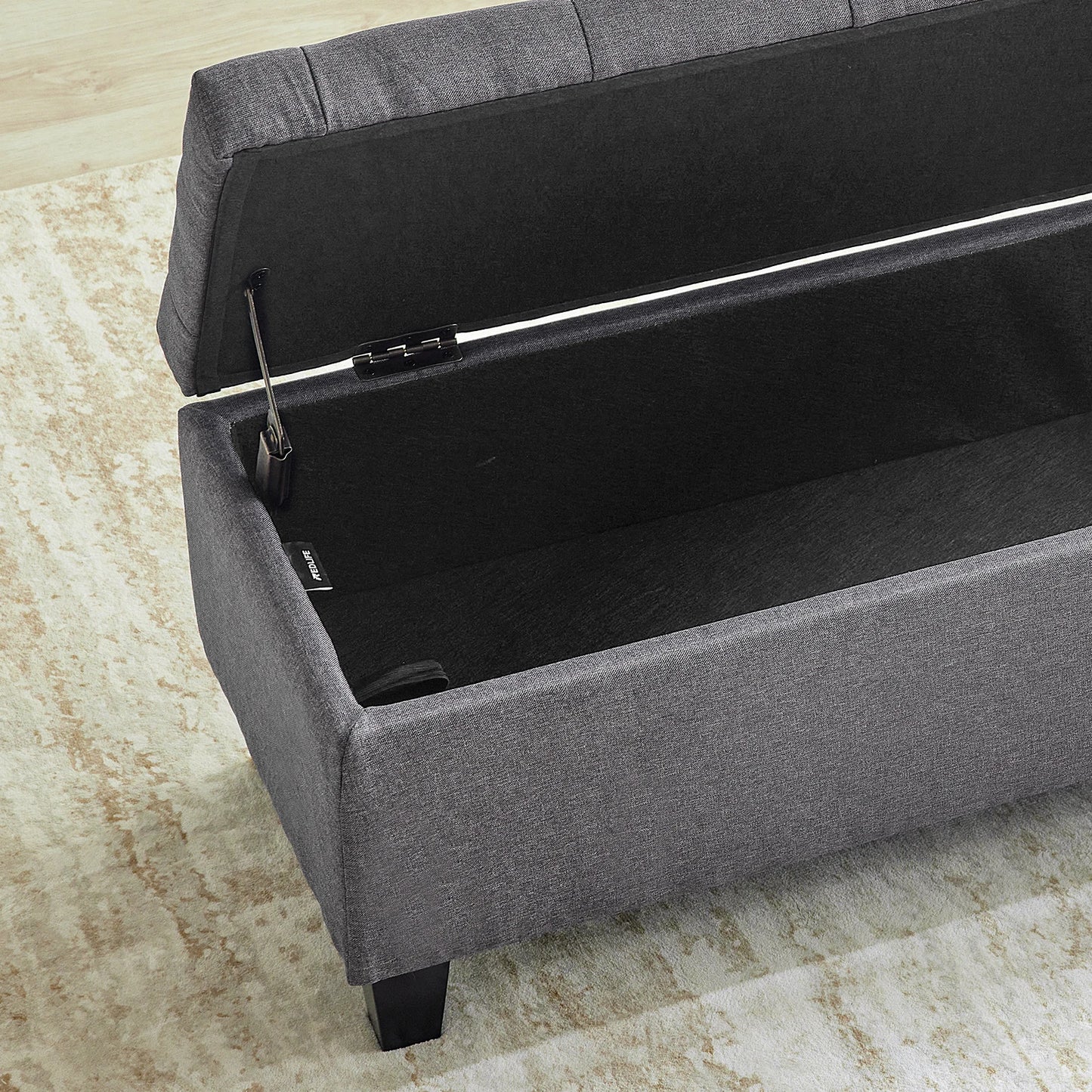 Redlife 42” Tufted Storage Ottoman Bench – Elegant & Functional