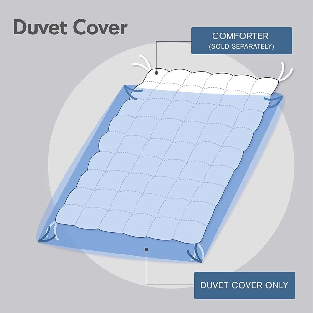 Tufted Chenille Cotton Duvet Cover Set – Modern Luxe All-Season Bedding, King