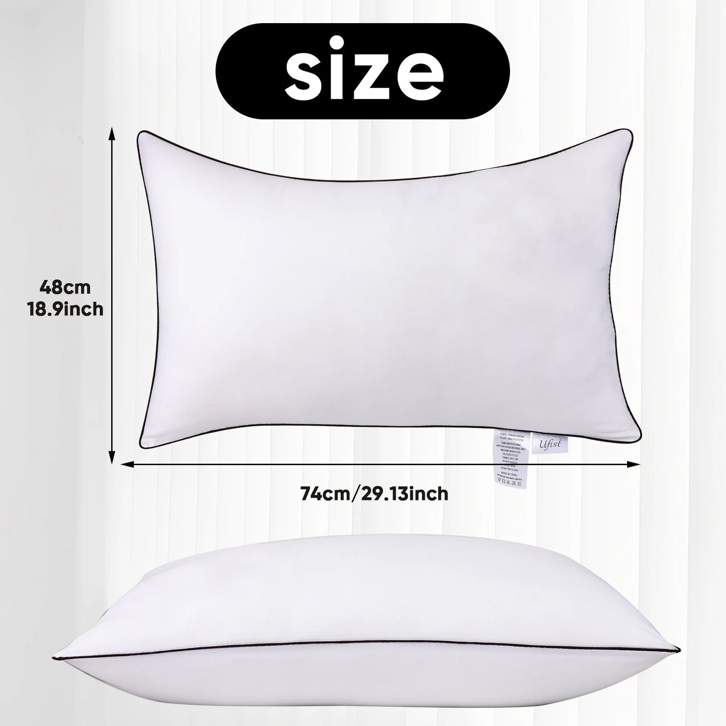 Luxury Hotel Pillow – High Loft, Neck Support, All-Season Comfort