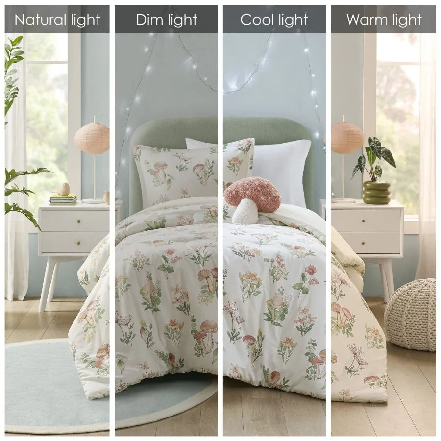 Mushroom Garden Comforter Set – Twin & Twin XL Bedding