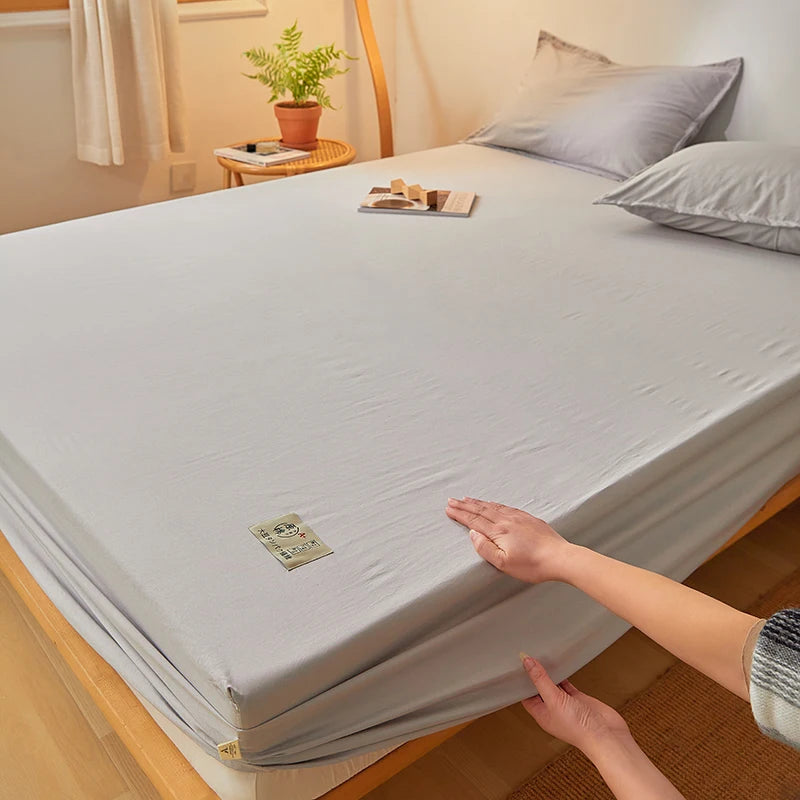 Luxury Egyptian Cotton Fitted Bed Sheet – Soft, Breathable & Elastic Mattress Cover