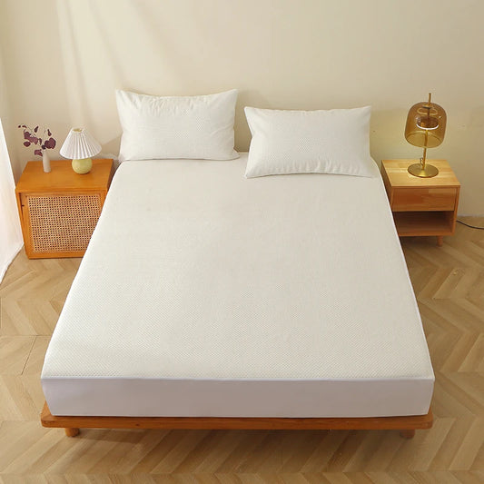 3-Piece Bamboo Fiber Waterproof Bed Sheet Set – Mattress Protector