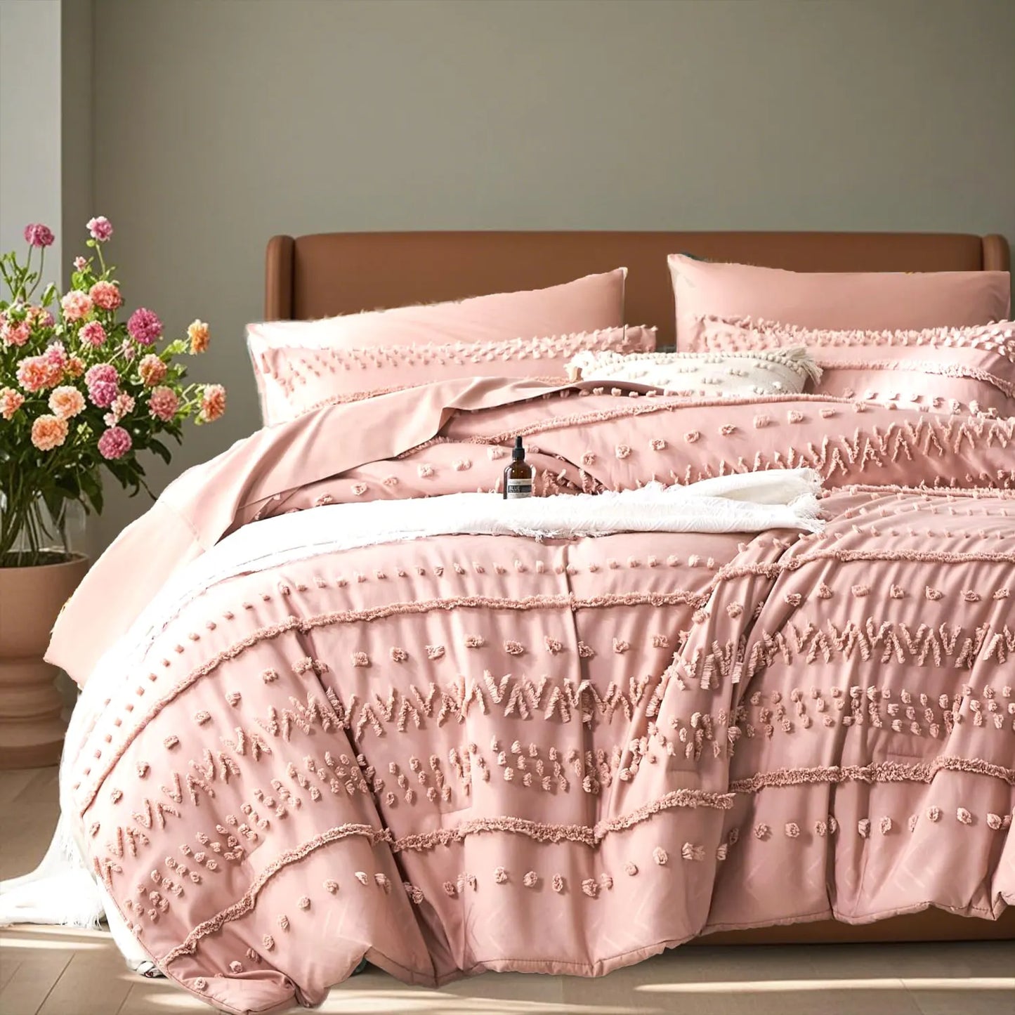 7-Piece Tufted Comforter Set – Soft & Cozy Queen Bedding 🛏️✨