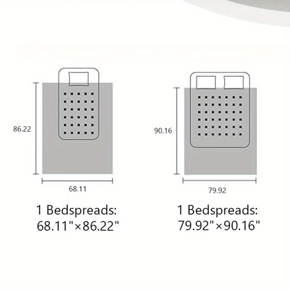 1-Pc Modern Coin Pattern Bed Quilt – Soft, Lightweight, Reversible, All-Season