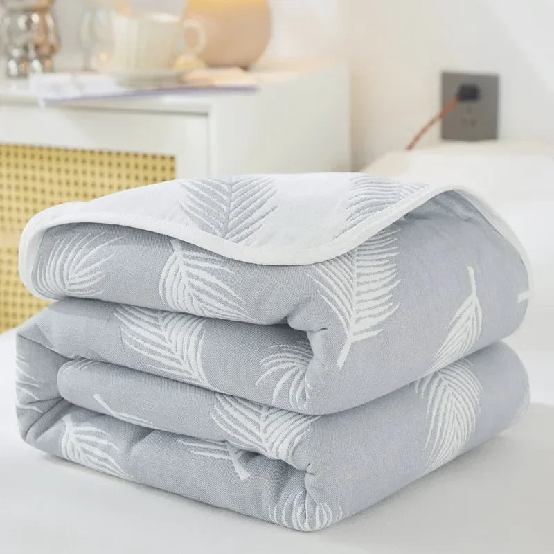 🌿 100% Cotton Pastoral Style Thread Blanket – Soft, Breathable & Lightweight Throw for Home, Travel, and Outdoor Use