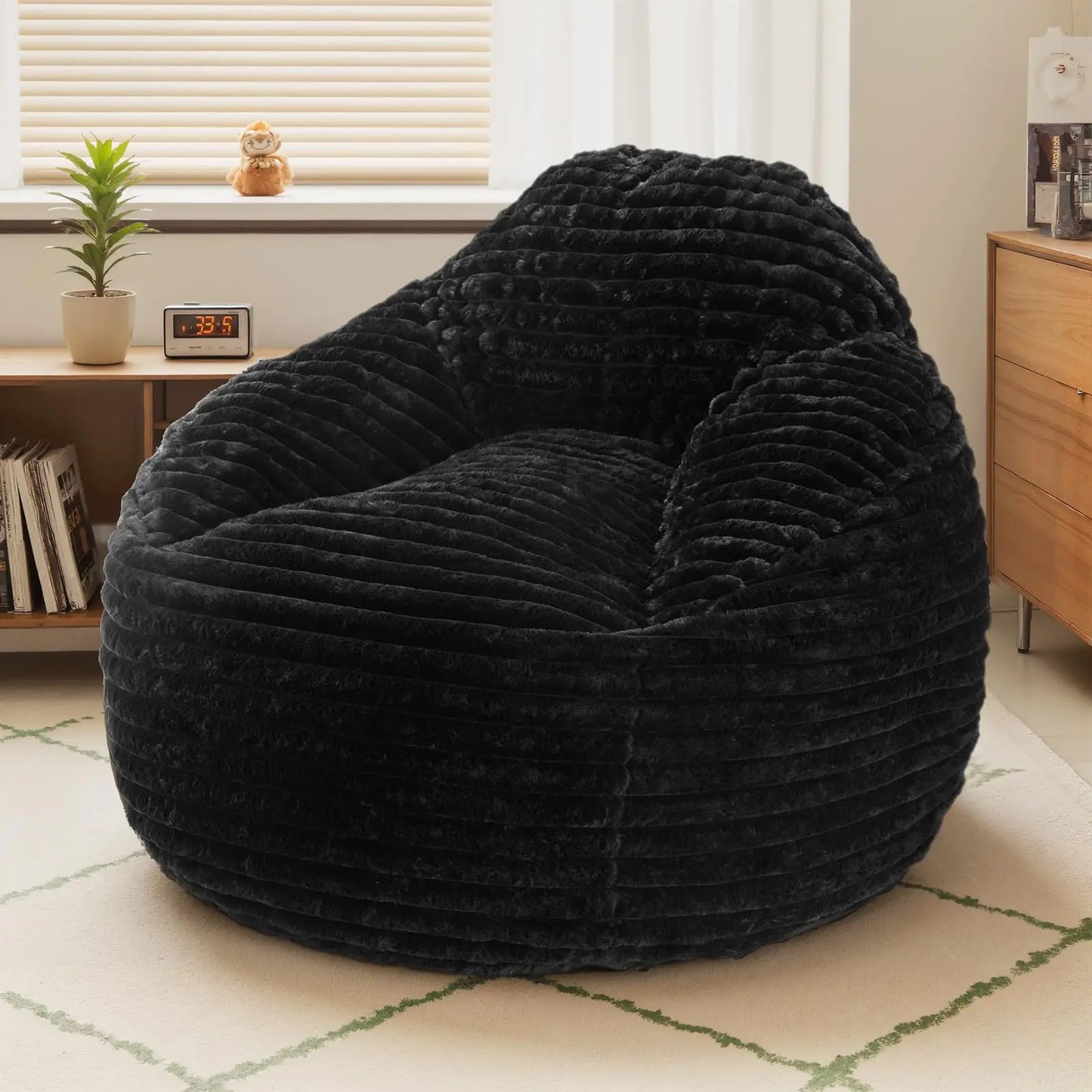 Ergonomic 39" Plush Bean Bag Chair – Memory Foam Gaming & Lounge Sofa for Living Room
