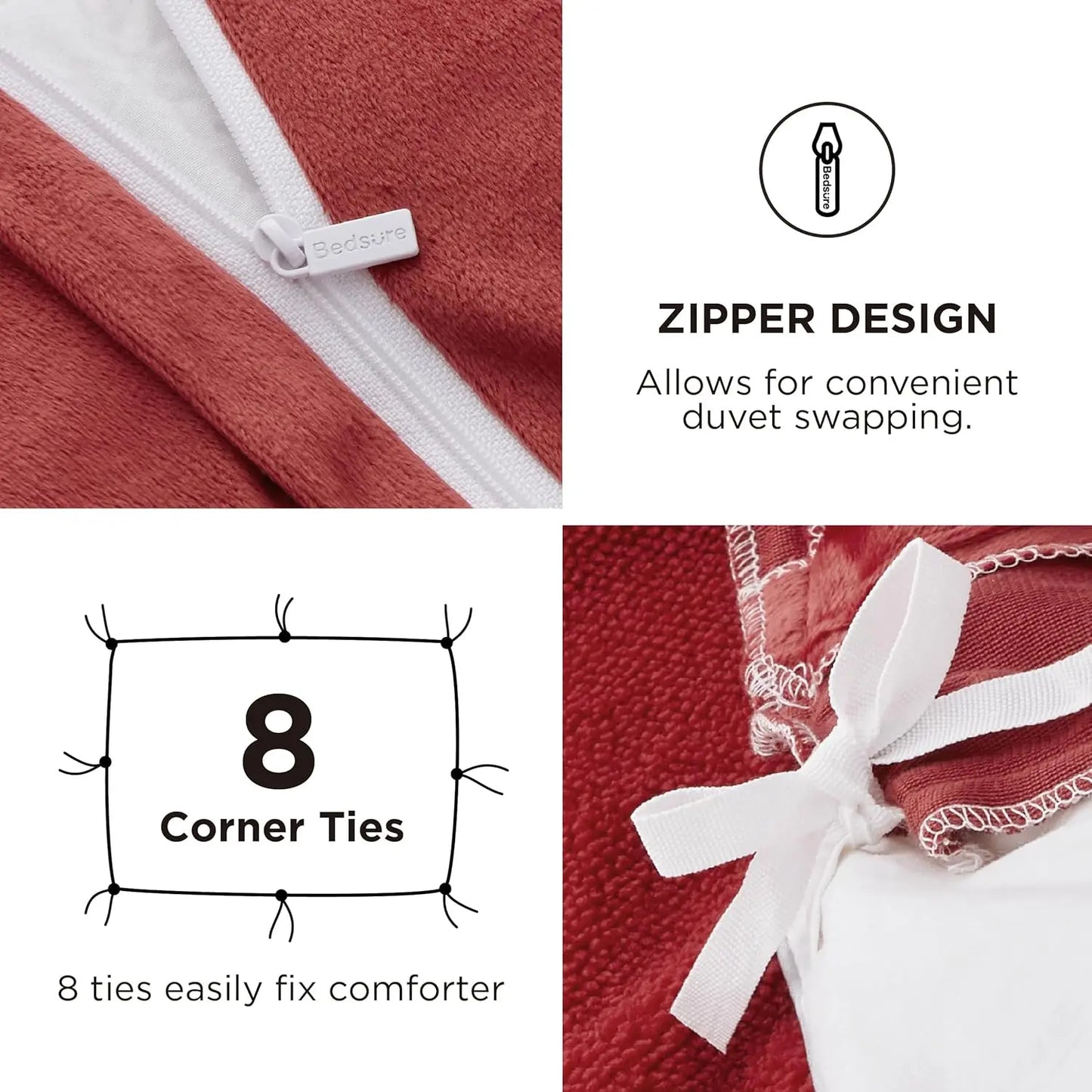 Fluffy Christmas Twin Duvet Cover Set – Ultra Soft Plush Winter Bedding