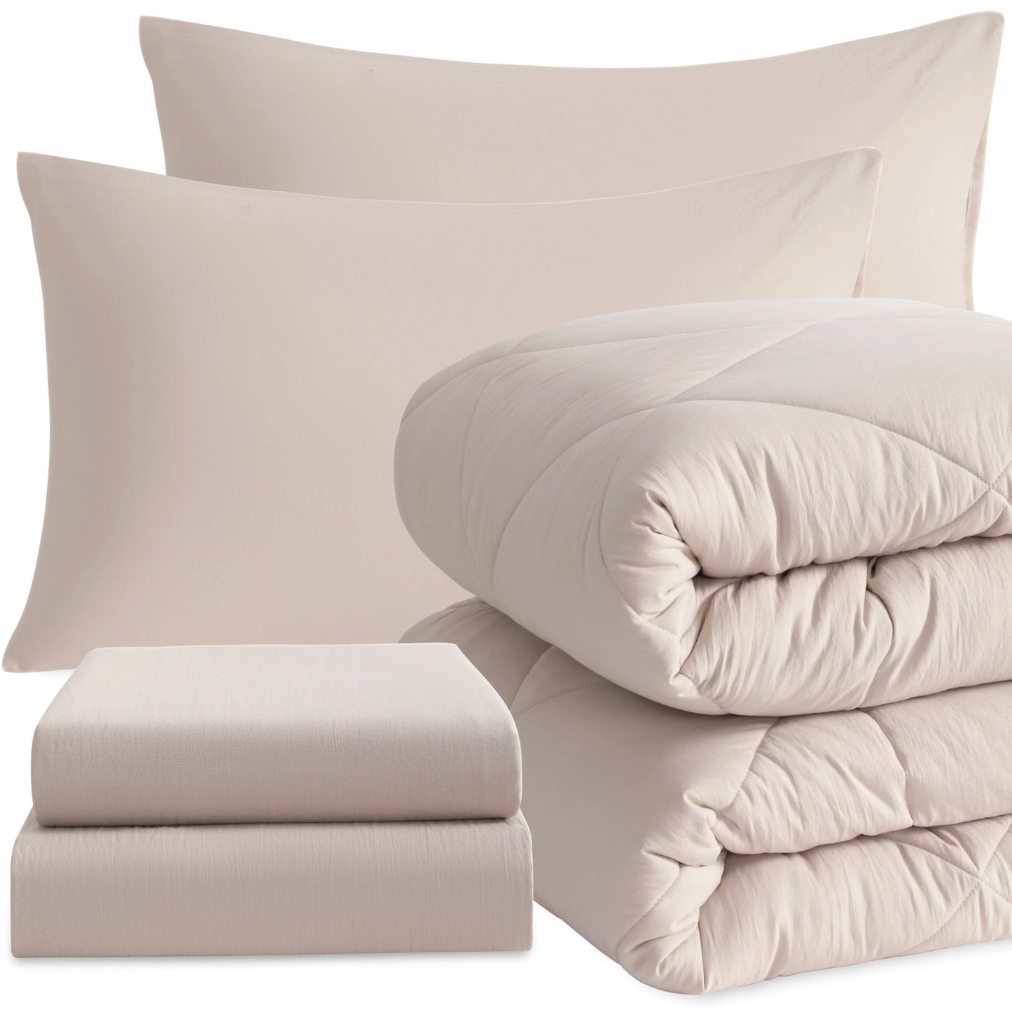 5-Piece Brushed Microfiber Comforter Set | Ultra Soft, Durable & Breathable Bedding Ensemble
