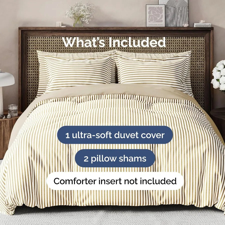Queen Size Duvet Cover Set – Extra Soft, Comfortable, All-Season
