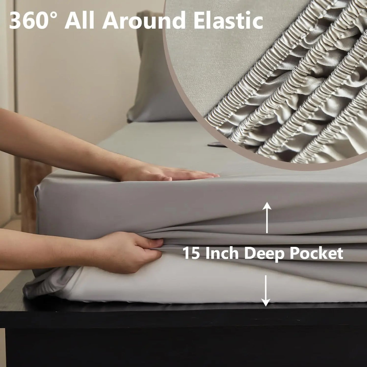 Simple & Opulence 100% Tencel 4-Piece Bedding Set – Soft, Breathable, and Eco-Friendly Luxury Sheets