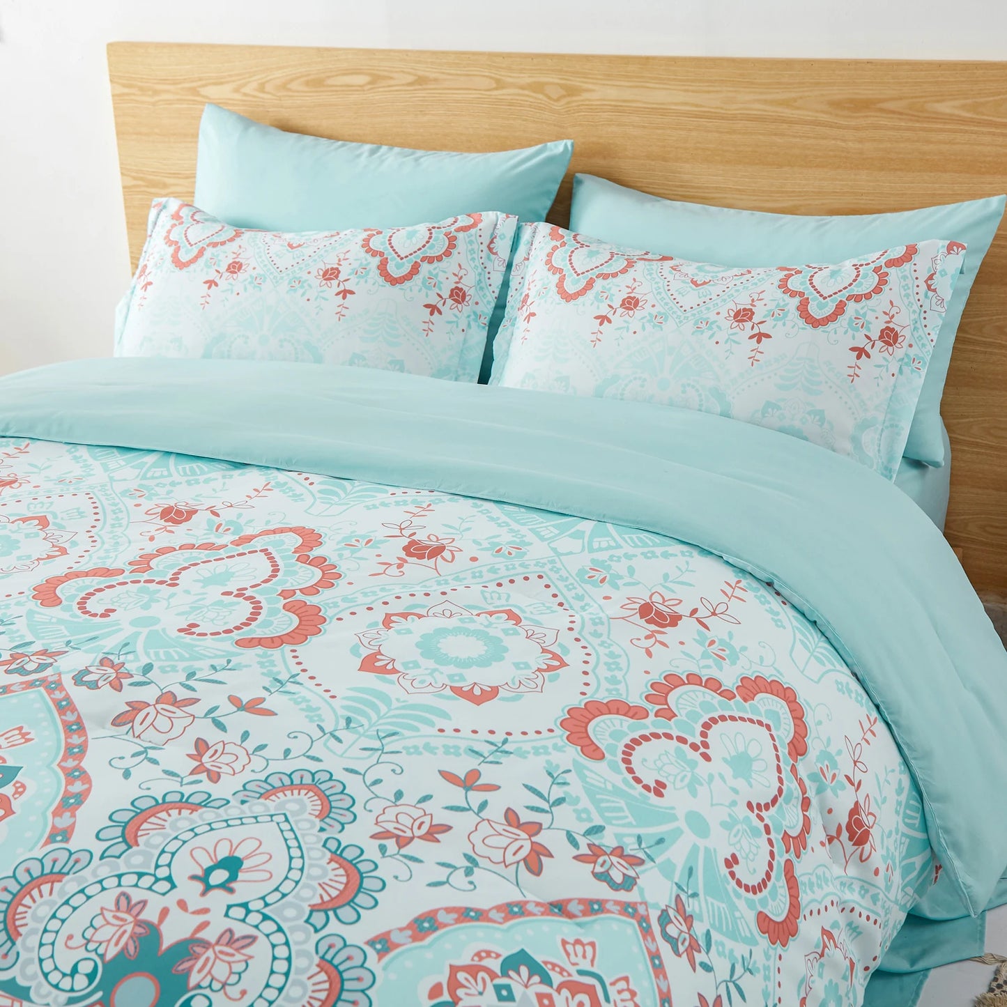 7-Piece Boho Geometric Comforter Set – Ultra-Soft Microfiber Bedding with Sheets & Pillow Shams