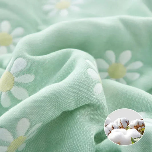 🌿 100% Cotton Pastoral Style Thread Blanket – Soft, Breathable & Lightweight Throw for Home, Travel, and Outdoor Use